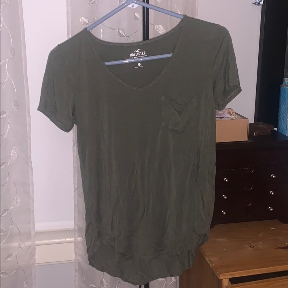 Army green Hollister V-neck